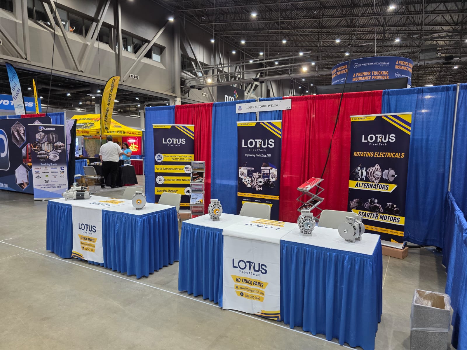 Lotus FleetTech trade show booth — Texas Trucking Show 2025