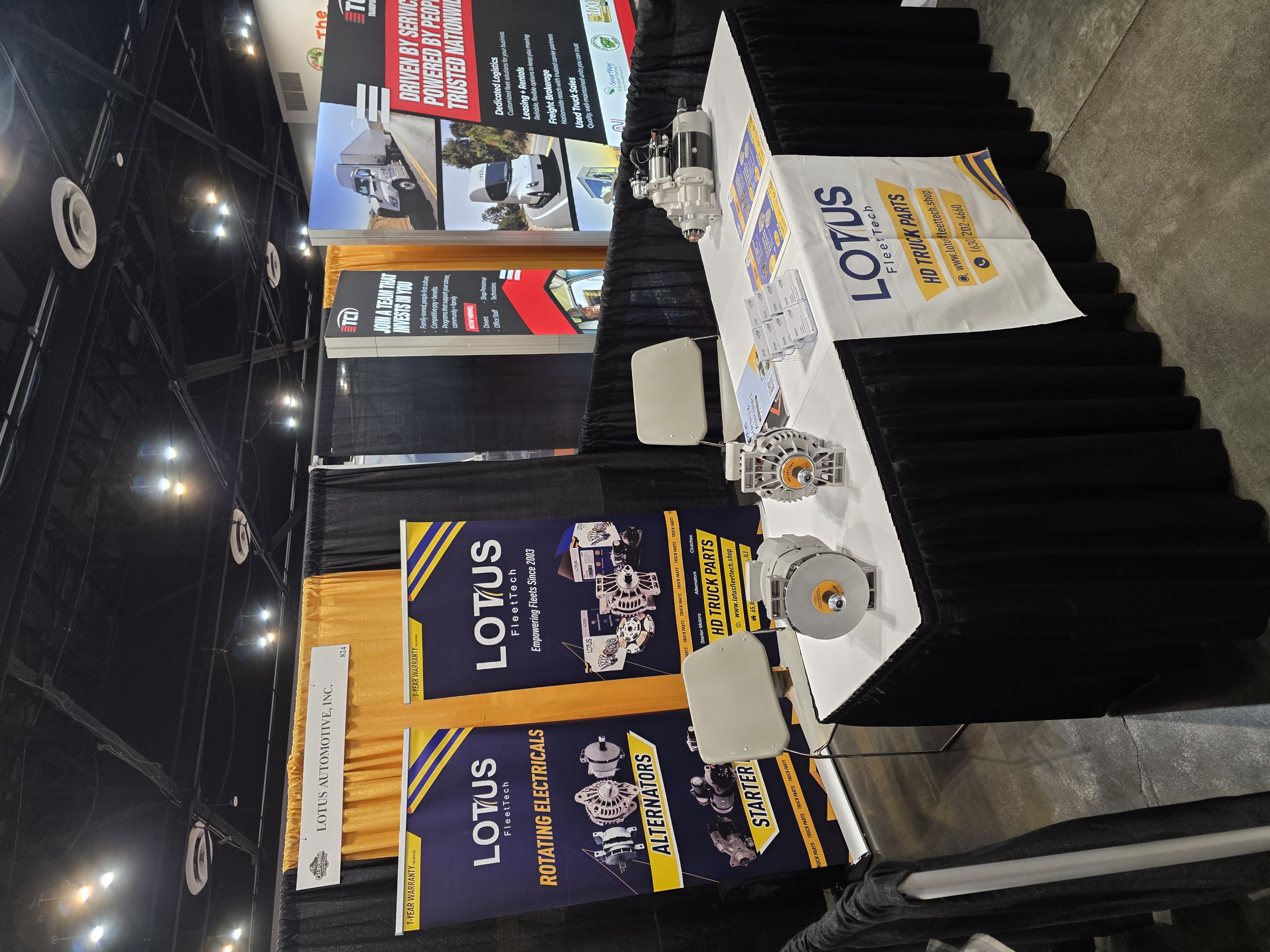 Lotus FleetTech booth at industry trade show